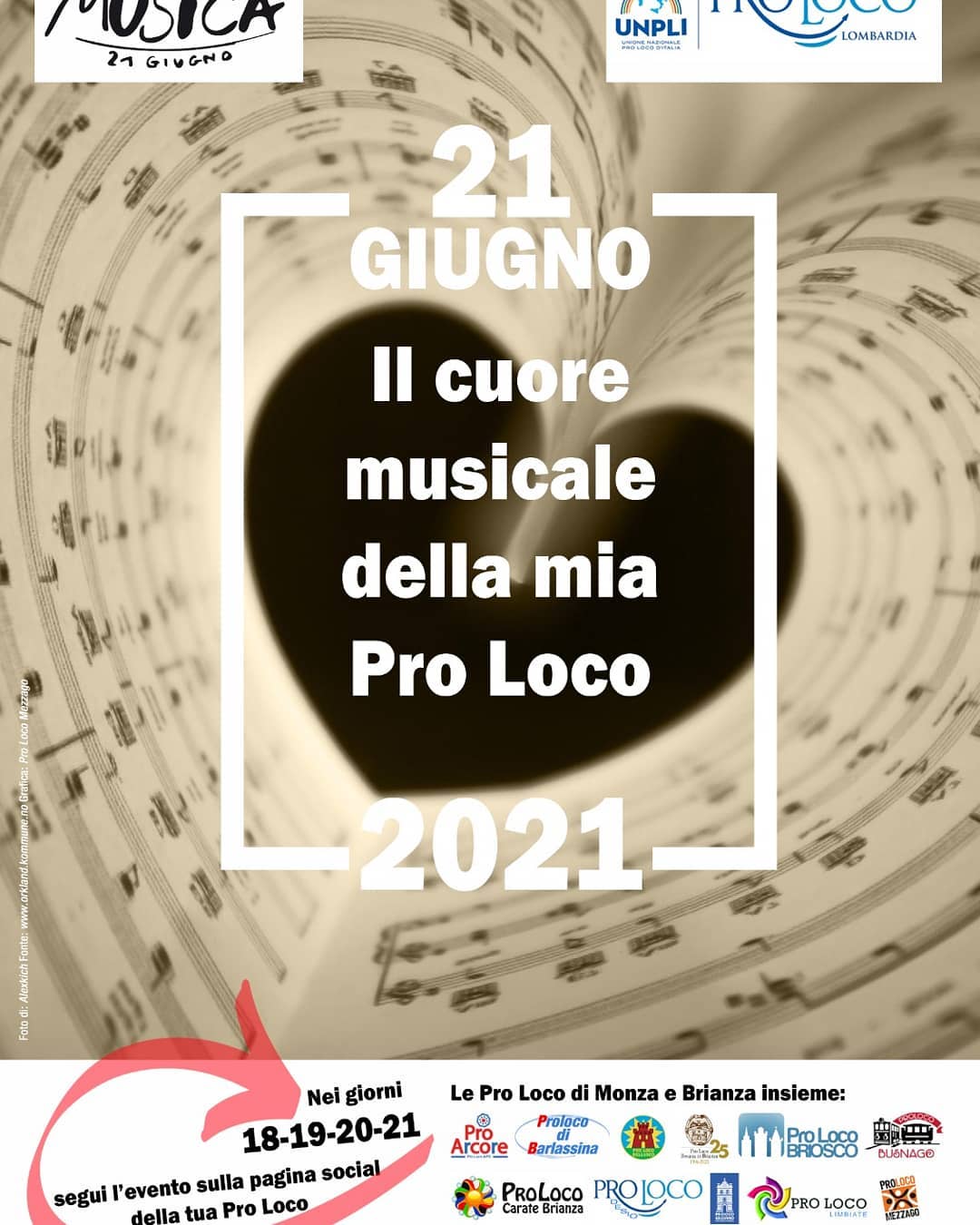 Festa della musica 2021!
Anche la Proloco di Carate Brianza parteciperà all'evento.
Nei giorni 18-19-20-21 seguite l'evento sulla nostra pagina Facebook.
#festadellamusica #musica #caratebrianza #proloco