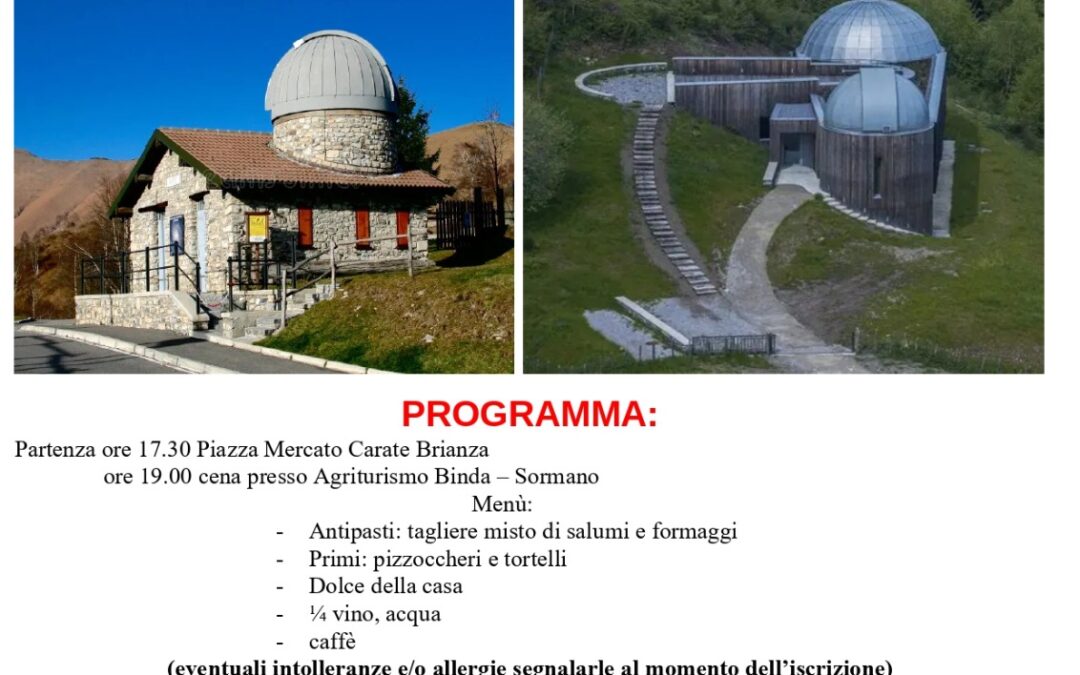 Gita osservatorio Sormano 22/03/2026